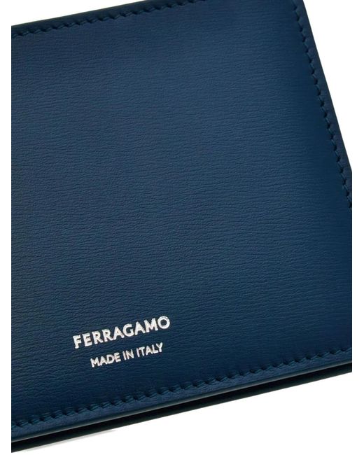 Ferragamo Blue Portefeuille En Cuir for men