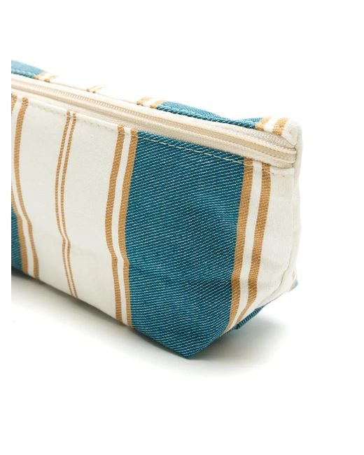 Amir Slama Blue Striped Make Up Bag