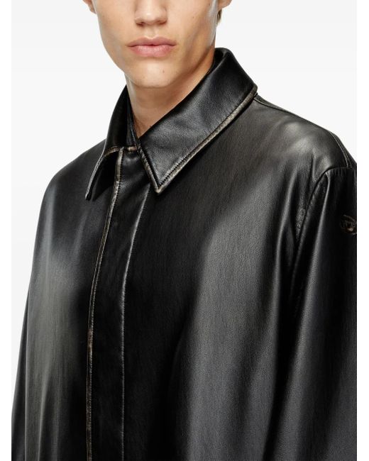 DIESEL Black J-Rivers Coat for men
