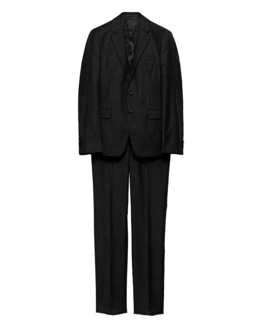 Prada Pak Met Gekerfde Revers En Twee Knopen in het Black voor heren