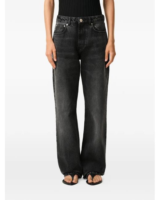 AMI Gray Cotton Large Fit Jeans