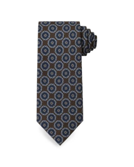 Bona Furtuna Black Geometric-Print Tie for men