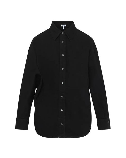 Loewe Black Wrap-Around Long-Sleeve Shirt