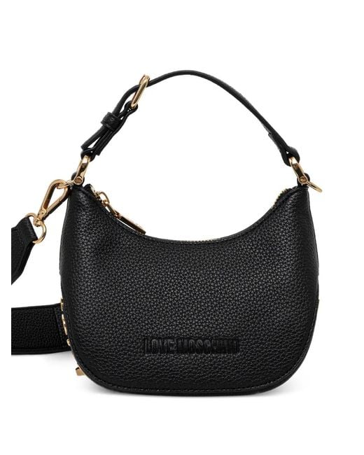 Love Moschino Black Logo-Detail Tote Bag