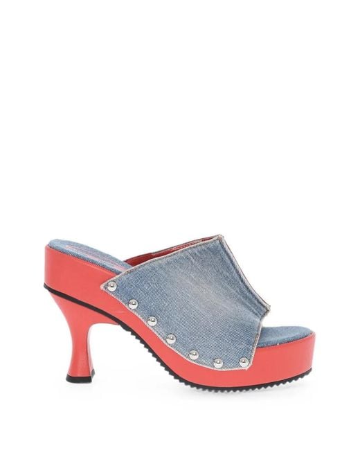 DIESEL White D-Woodstock Stud-Embellished Sandals