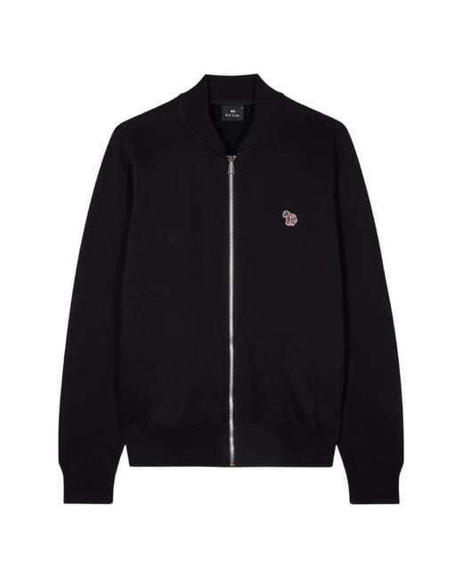 Paul Smith Black Zebra-Patch Zip-Fastening Jacket for men