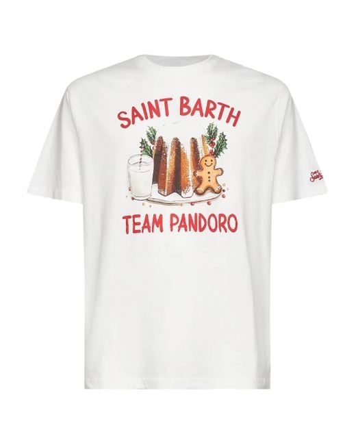 Mc2 Saint Barth T-Shirt Met Grafische Print in het White voor heren