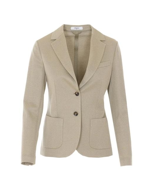 Circolo 1901 Natural Single-Breasted Patch-Pocket Jacket