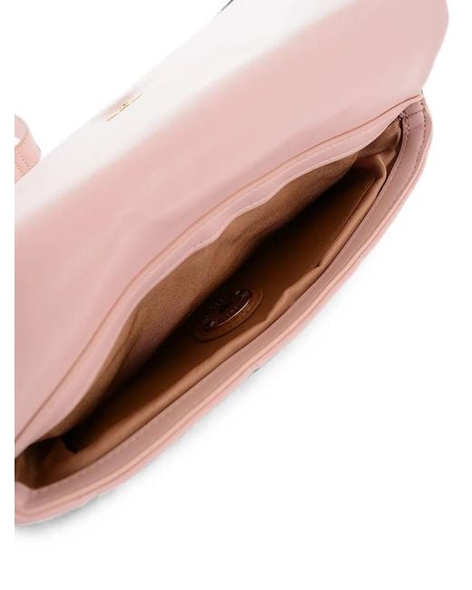 Moschino Pink Quilted Logo Shoulder Bag
