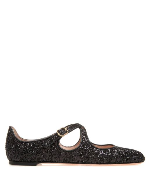 Ballerine rina con glitter di Bally in Black