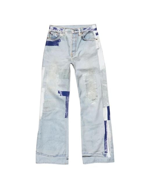 Acne Blue Trompe-L'Œil Tape Jeans for men