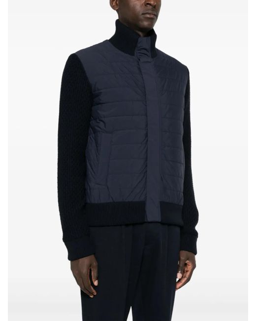 Herno Blue Padded-Panels Jacket for men