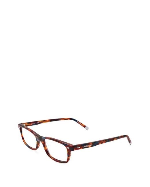 Calvin Klein White Rectangle-Frame Glasses