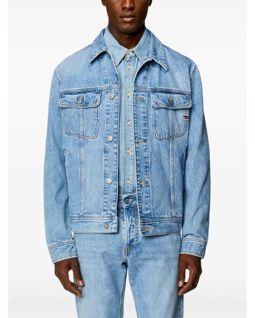 DIESEL Blue D-Barcy Denim Jacket for men