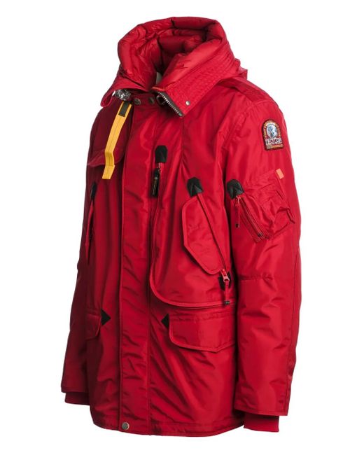 メンズ Parajumpers フーデッド パデッドジャケット Red