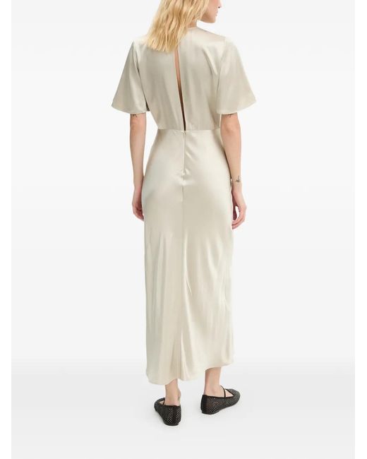 Samsøe & Samsøe White Salucinda Short-Sleeve Maxi Dress