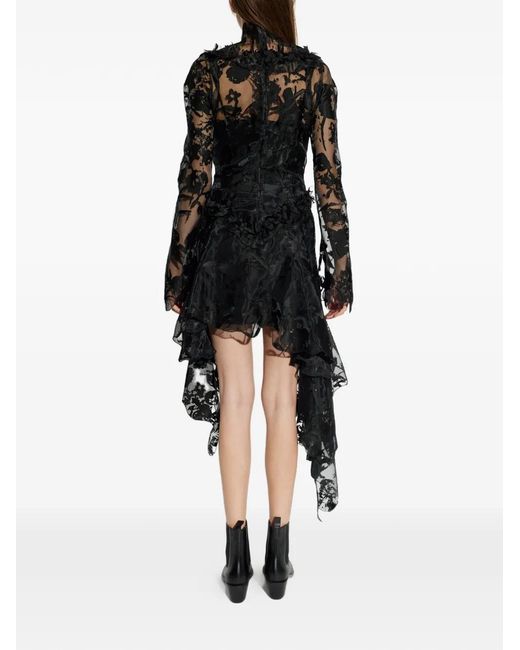 McQueen Black Asymmetrical Dress