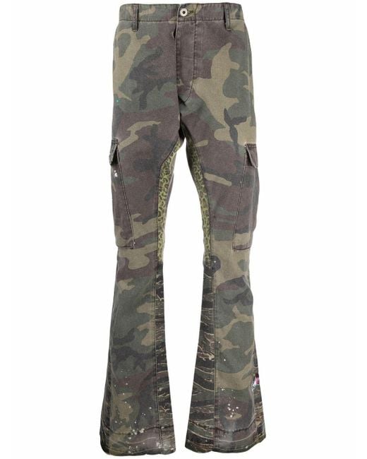 GALLERY DEPT. Brown La Flare Camouflage Print Trousers for men