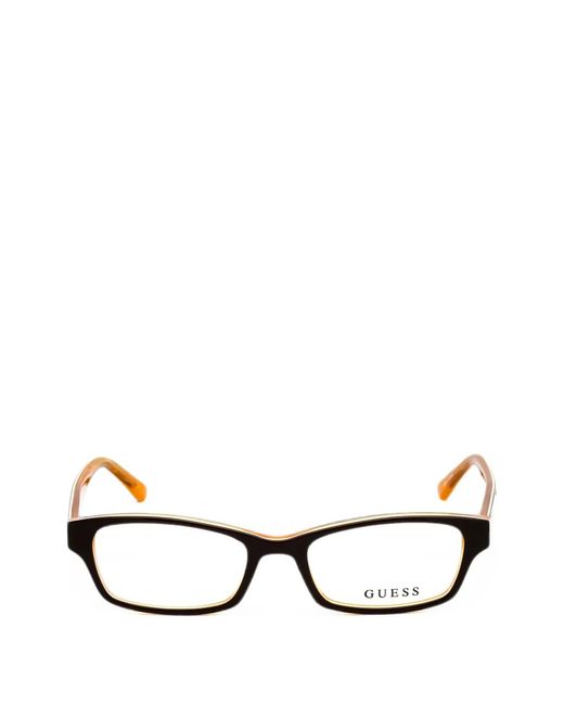 Guess Brown Rectangle-Frame Glasses