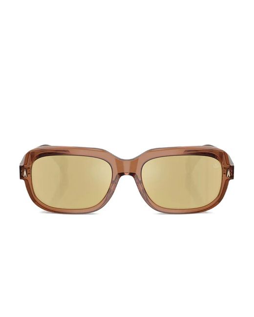 Moncler Natural Suntrap Transparent Square Sunglasses