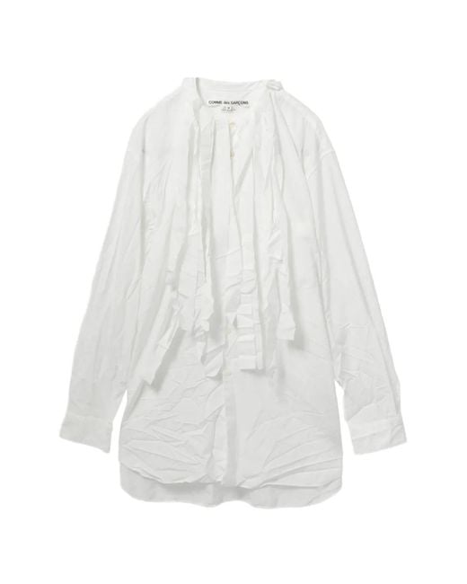 Comme des Garçons White Crinkled Shirt
