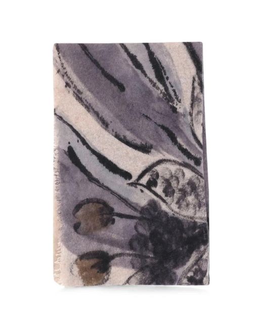 Sciarpa Con Frange di Faliero Sarti in Gray