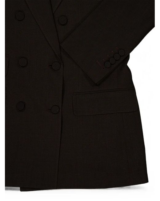 Tom Ford Black Double-Breasted Peak-Lapel Blazer