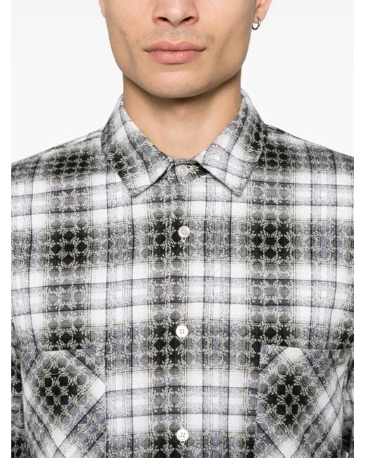 Amiri Gray Flannel Shirt for men