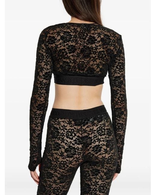 Top di Versace Jeans Couture in Black