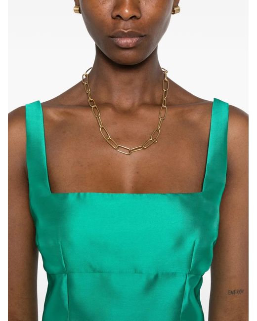 Carla G Blue Viat Square-Neck Top
