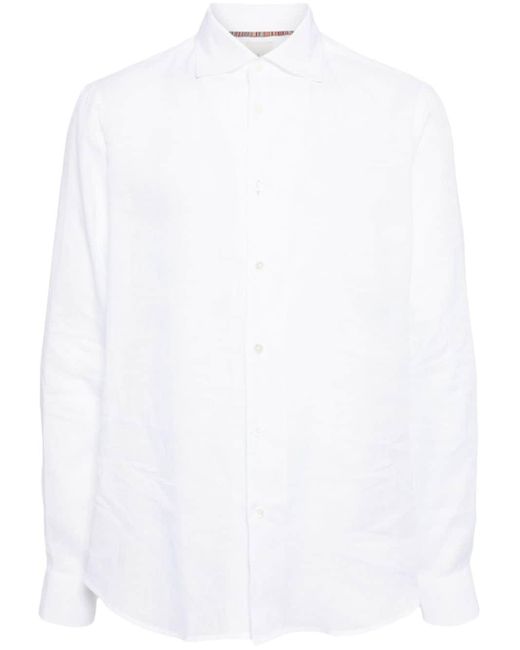 Paul Smith White Bib-front Linen Shirt for men