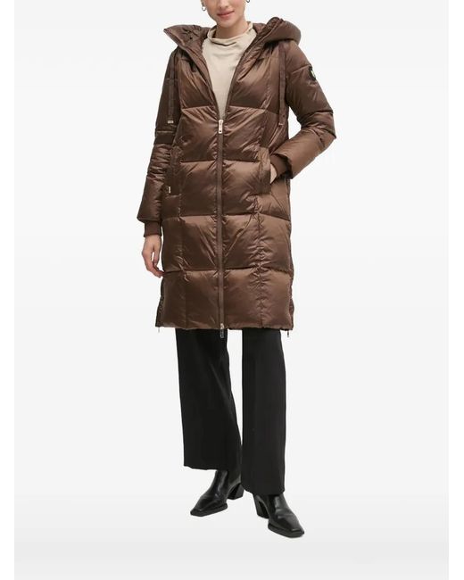 Mos Mosh Brown Hooded Quilted Coat