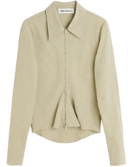 OUR LEGACY｜JACKETS (SLIM ZIP SHIRT (W2252SDG)) Our Legacy Slim Zip Shirt in Natural | Lyst Canada