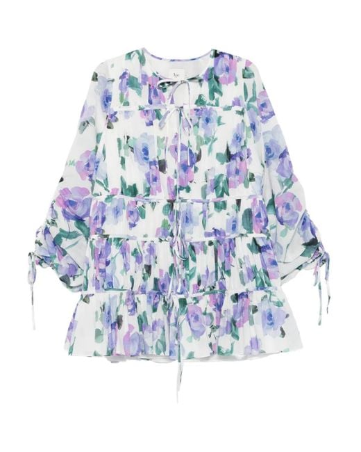 Vestido midi con estampado de trébol Aje. de color Blue