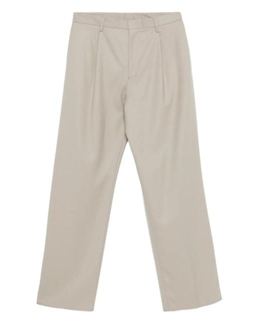 メンズ Lardini フロントプリーツ パンツ White