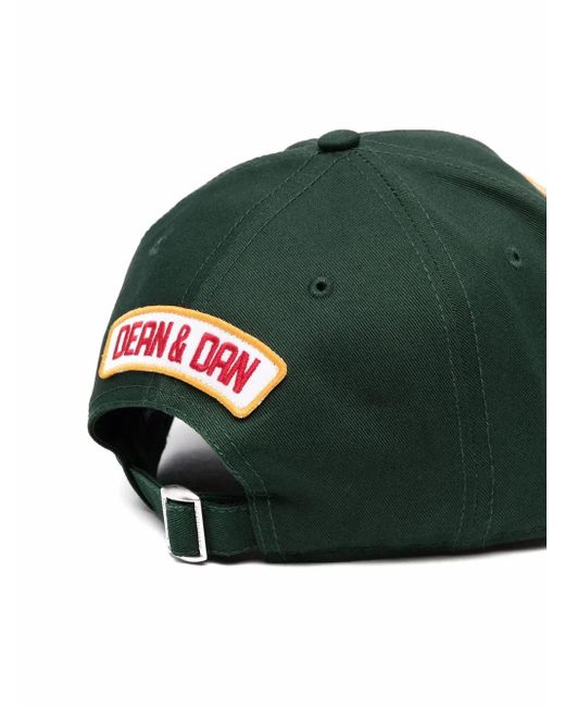 DSquared² Green 1964 Logo-Patch Cap for men