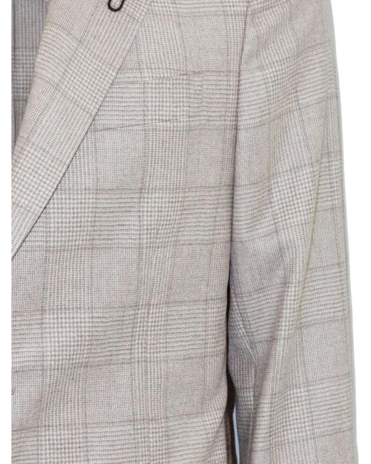 Lardini Gray Prince-Of-Wales-Check Blazer for men