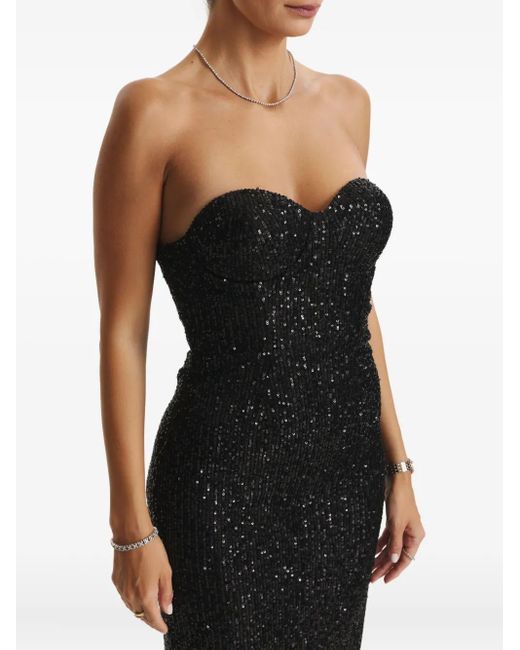 karlie sequin a line dress Karlie Sequin & Paillette Strapless Maxi Dress (Women)