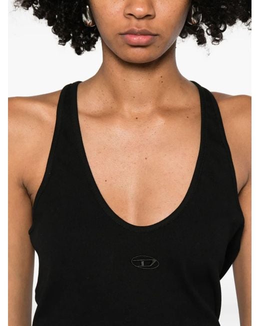 DIESEL Tanktop Met Logoplakkaat in het Black