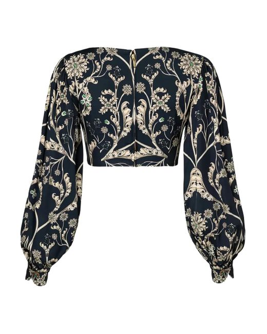 Agua Bendita Black Pera Gema Balloon-Sleeve Top