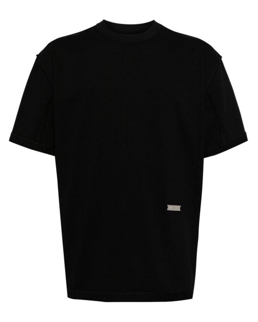 C2H4 Black Inside-out Cotton T-shirt for men