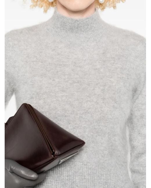 Maglione Crop A Collo Alto di Sportmax in Gray