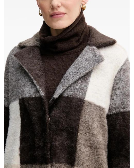Joseph Ribkoff Black Checkered Pocket Coat