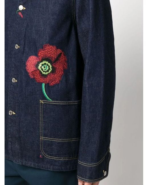 Veste En Jean À Fleurs Brodées KENZO pour homme en coloris Blue