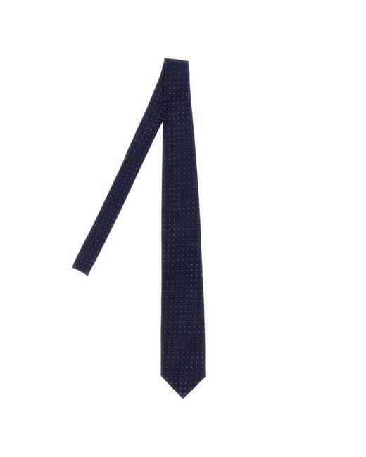 Tom Ford Blue Micro Polka-Dot Silk Tie for men