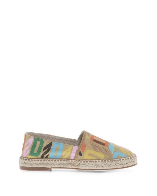 DSquared² Yellow Monogram Espadrilles