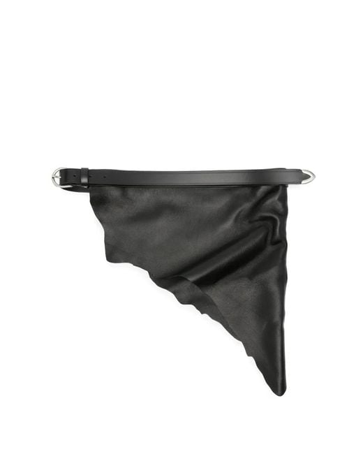 Ann Demeulemeester Black Asymmetric Leather Belt