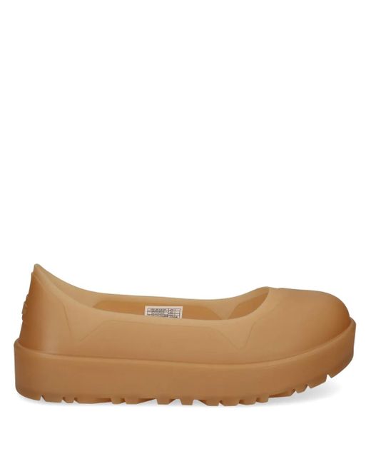 Ugg Brown Suede Slip-On Round-Toe Ballet Flats