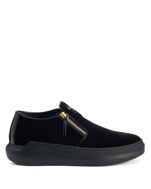 Giuseppe Zanotti Black Conley Zip Chunky Sneakers for men