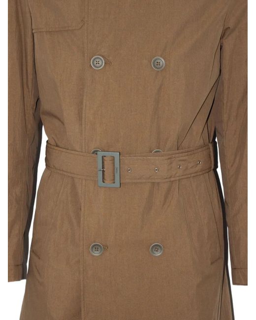 Herno Natural Double-Breasted Belted Coat for men